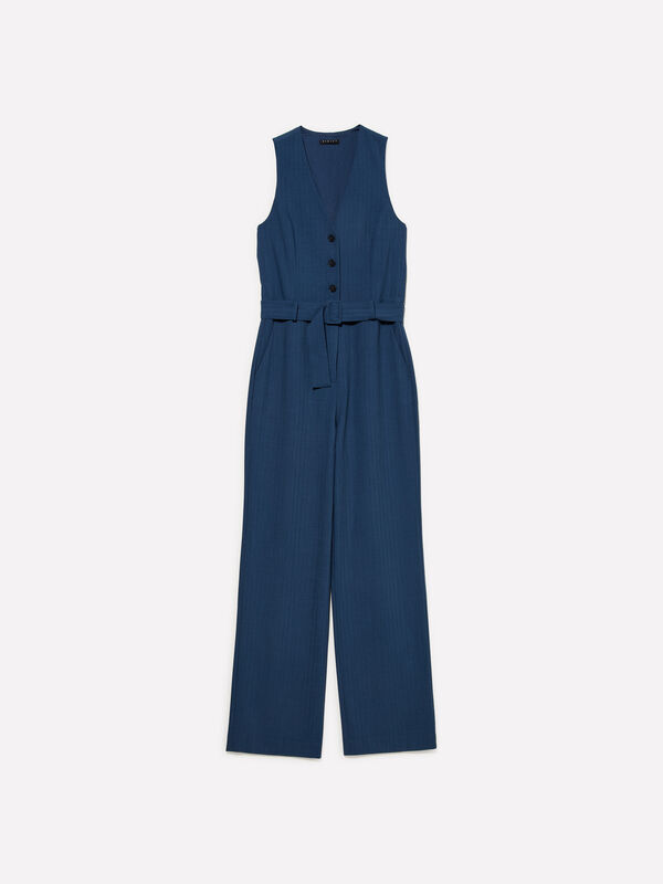 Blauer Anzug im Palast - overalls jumpsuits für damen | Sisley