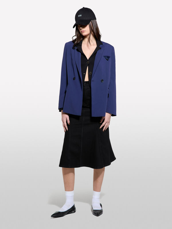 Zweireihiger Blazer in Dunkelblau - blazer für damen | Sisley