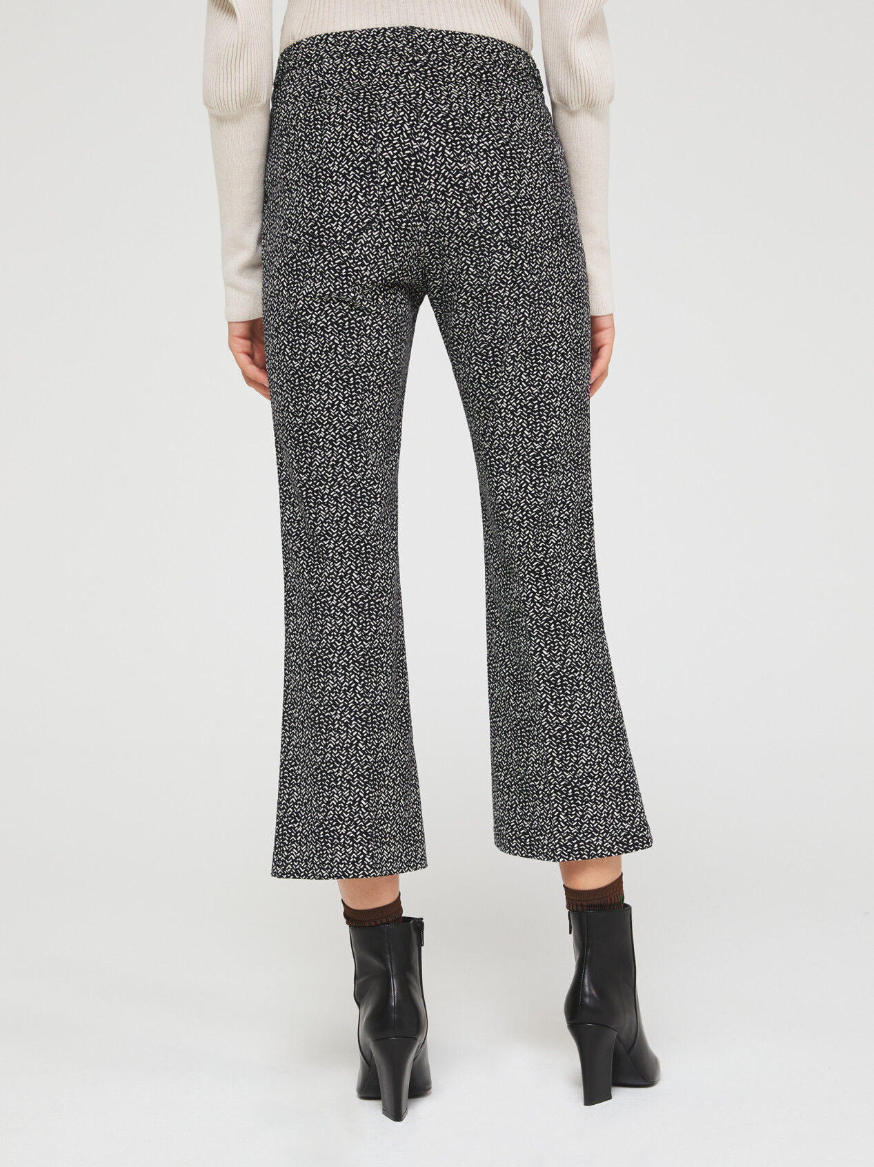 Cropped Hose Aus Samt
