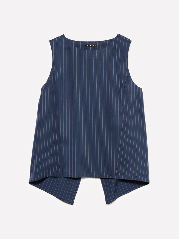 Nadelstreifen-Top mit offenem Rücken - top für damen | Sisley