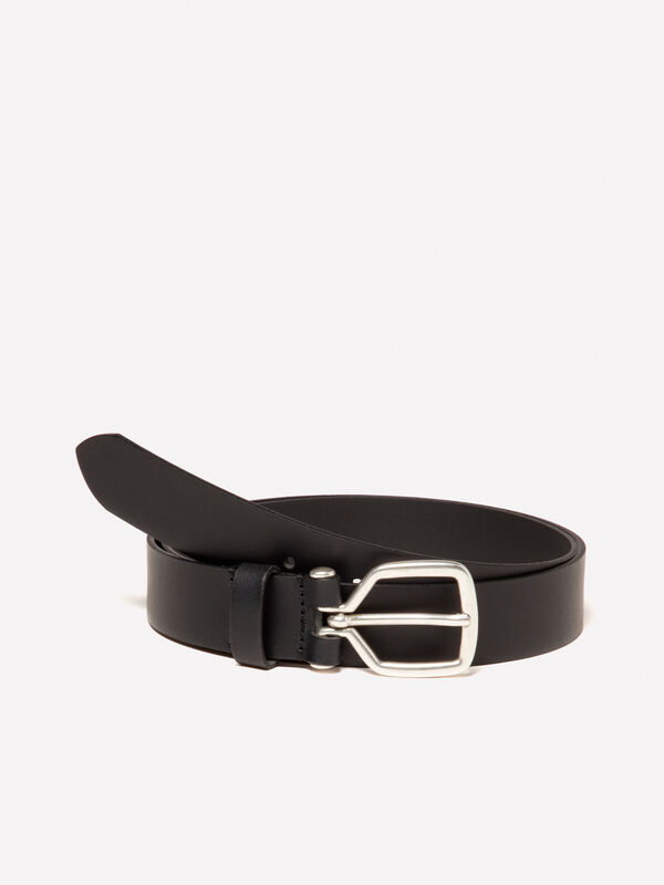 Schwarzer Gürtel aus 100% Leder - gürtel für herren | Sisley