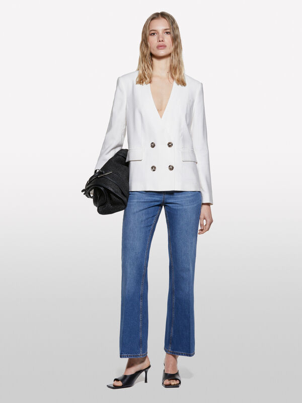 Cremeweißer Jungenblazer im Boy-Fit - blazer für damen | Sisley