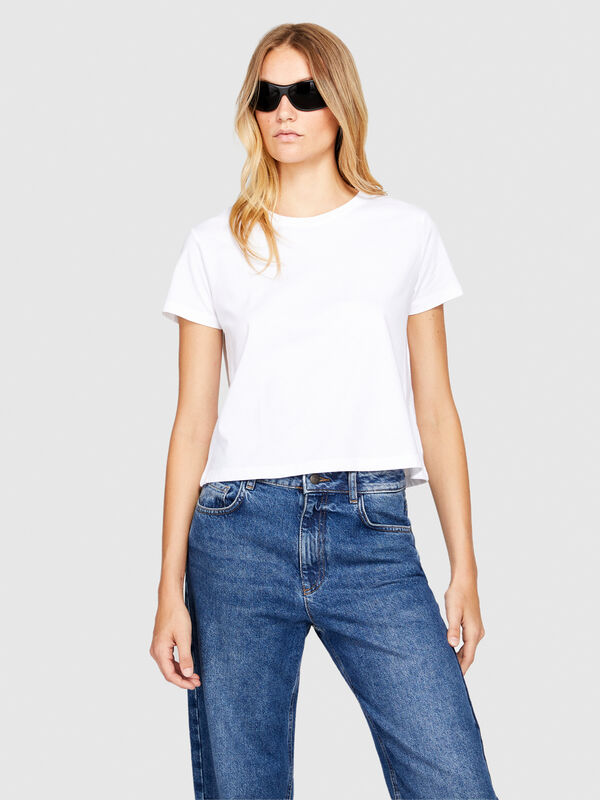Einfarbiges Boxy-Fit-T-Shirt