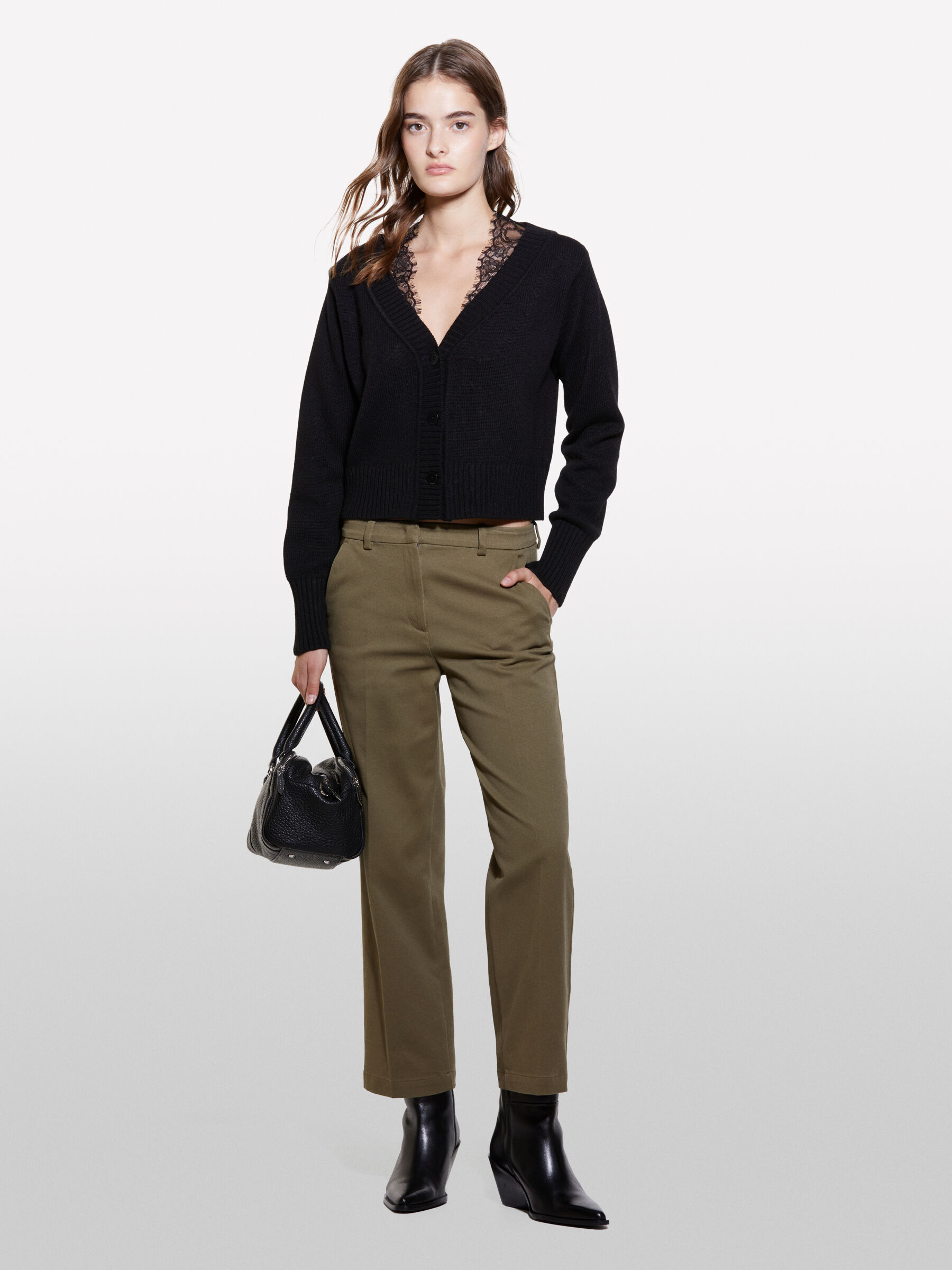 Damen hosen mit hoher taille clearance