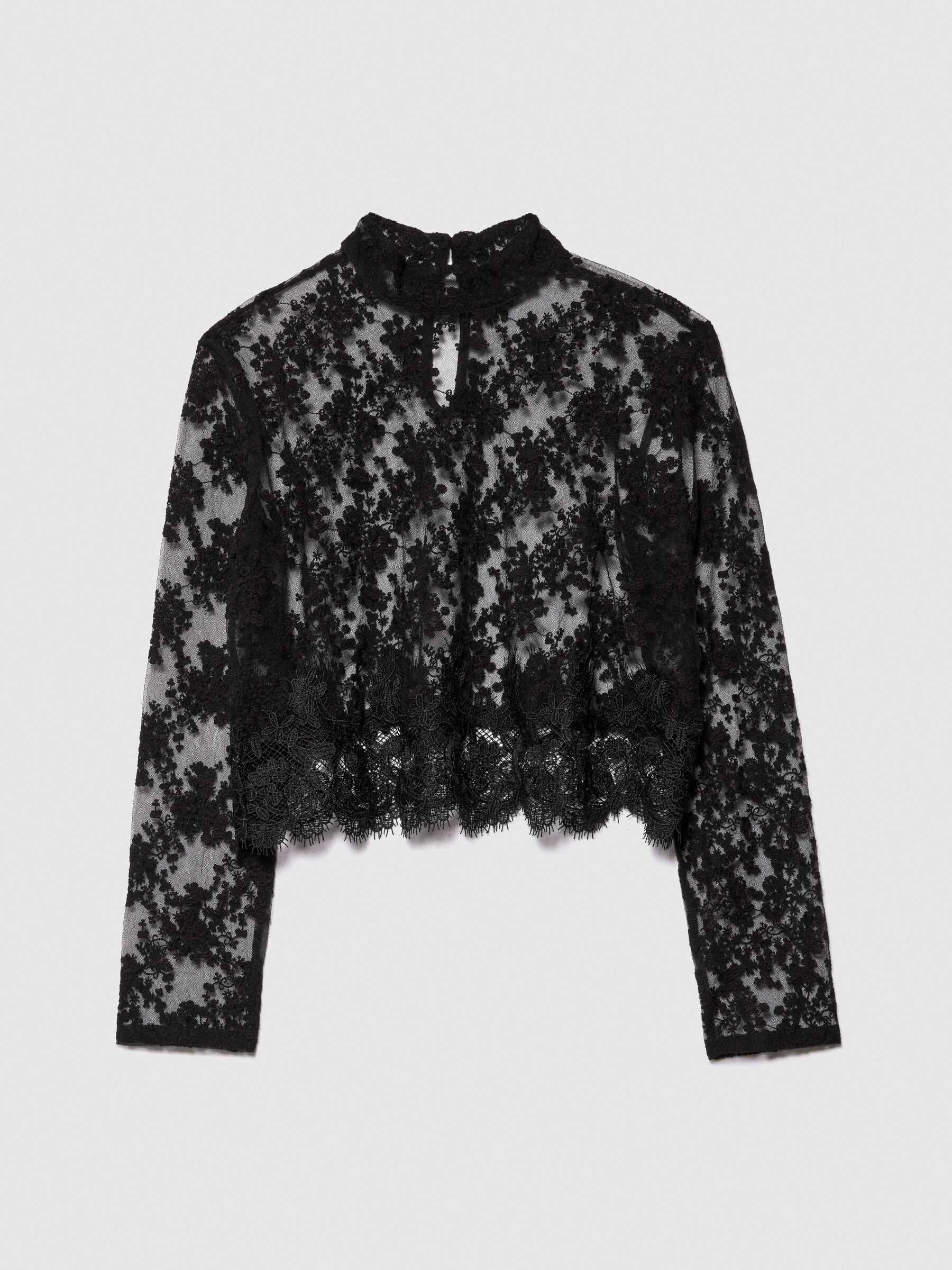 Tüll bluse schwarz Clearance