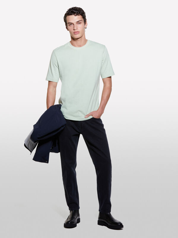 Hellgrünes T-Shirt aus 100% Bio-Baumwolle - kurzärmeliges t-shirt für herren | Sisley