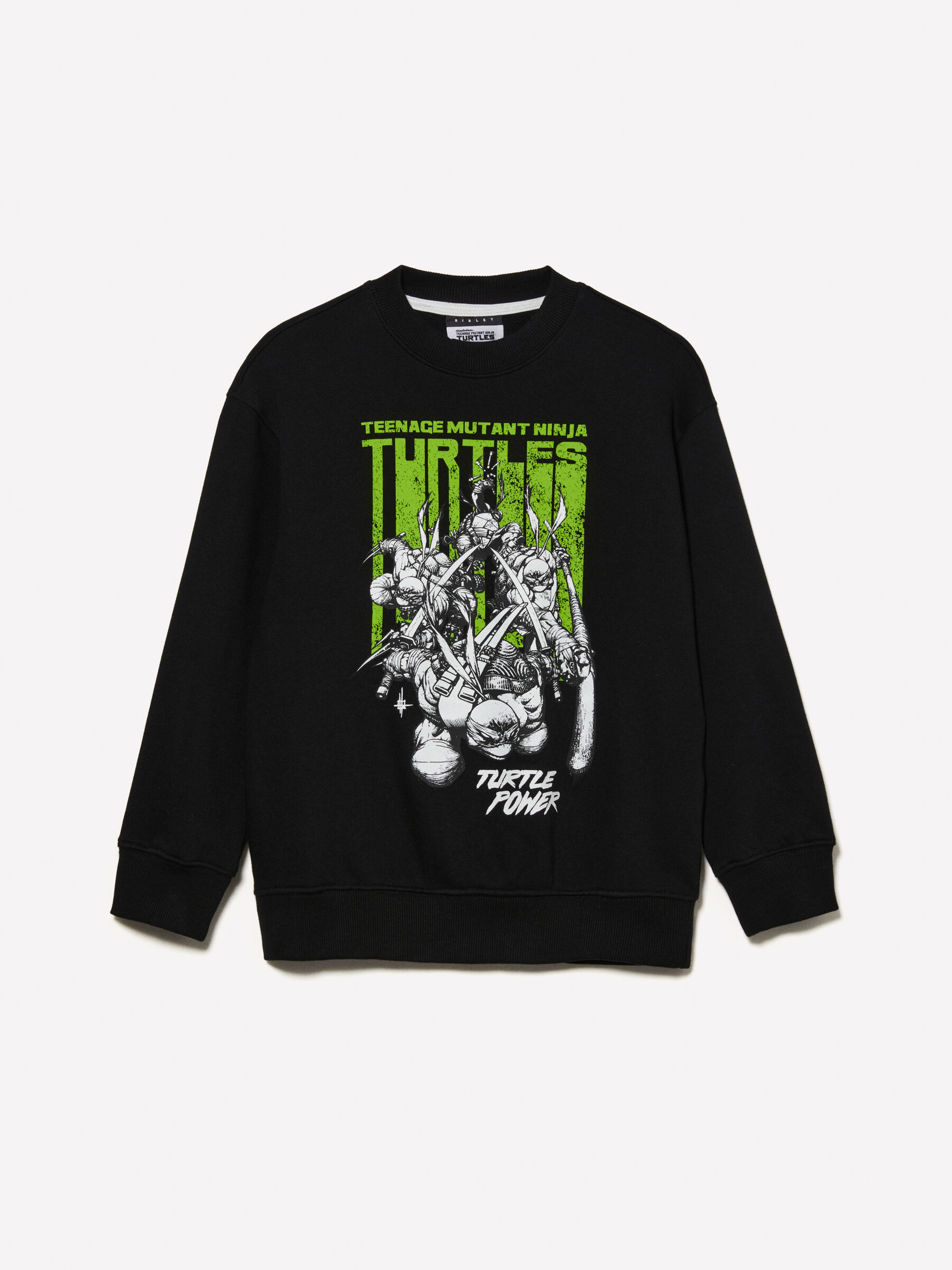 Schwarzer Sweater mit Ninja Turtles Druck