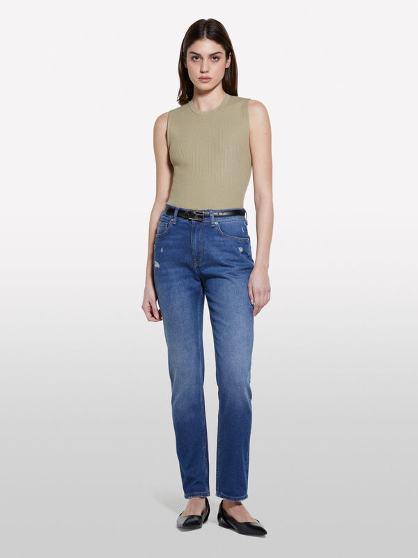 Jeans Style 70 skinny fit in Blau - slim fit jeans für damen | Sisley