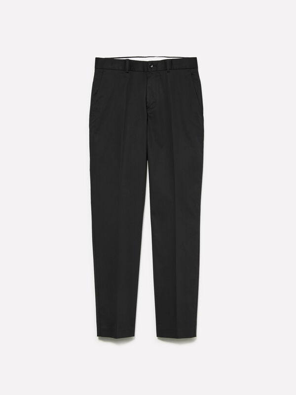 Dunkelgraue Slim-Comfort-Fit-Hose - slim hosen für herren | Sisley