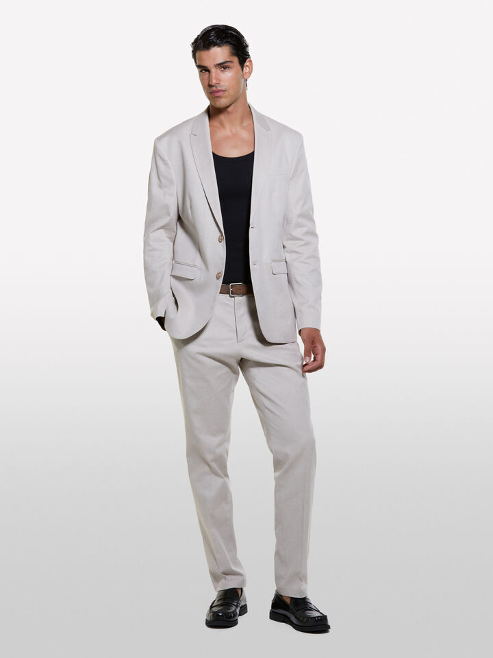 Maßgeschneiderter Blazer in Beige slim comfort fit, Beige - Sisley