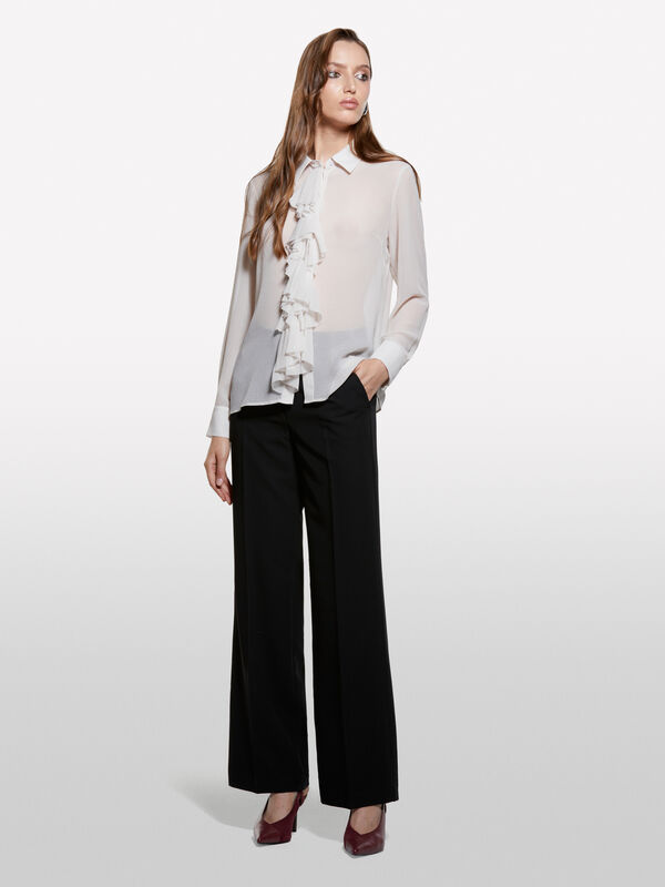 Schwarze Palazzohose - palazzo hosen für damen | Sisley