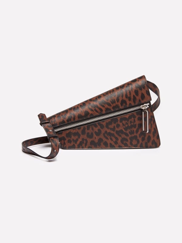 Asymmetrische Animalier-Tasche - schultertaschen und umh&auml;ngetaschen f&uuml;r damen | Sisley