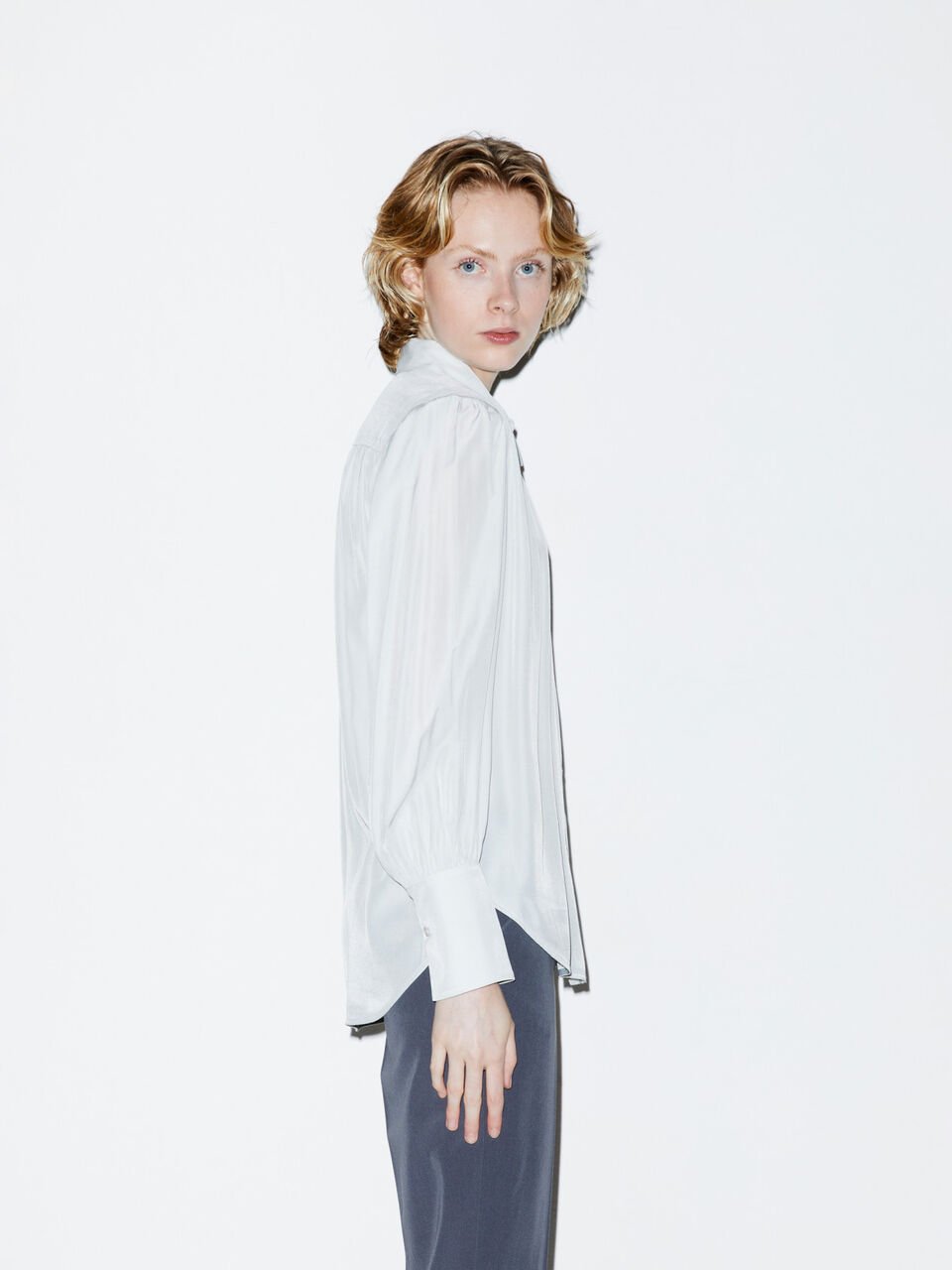 Bluse aus Satin Damen image number null