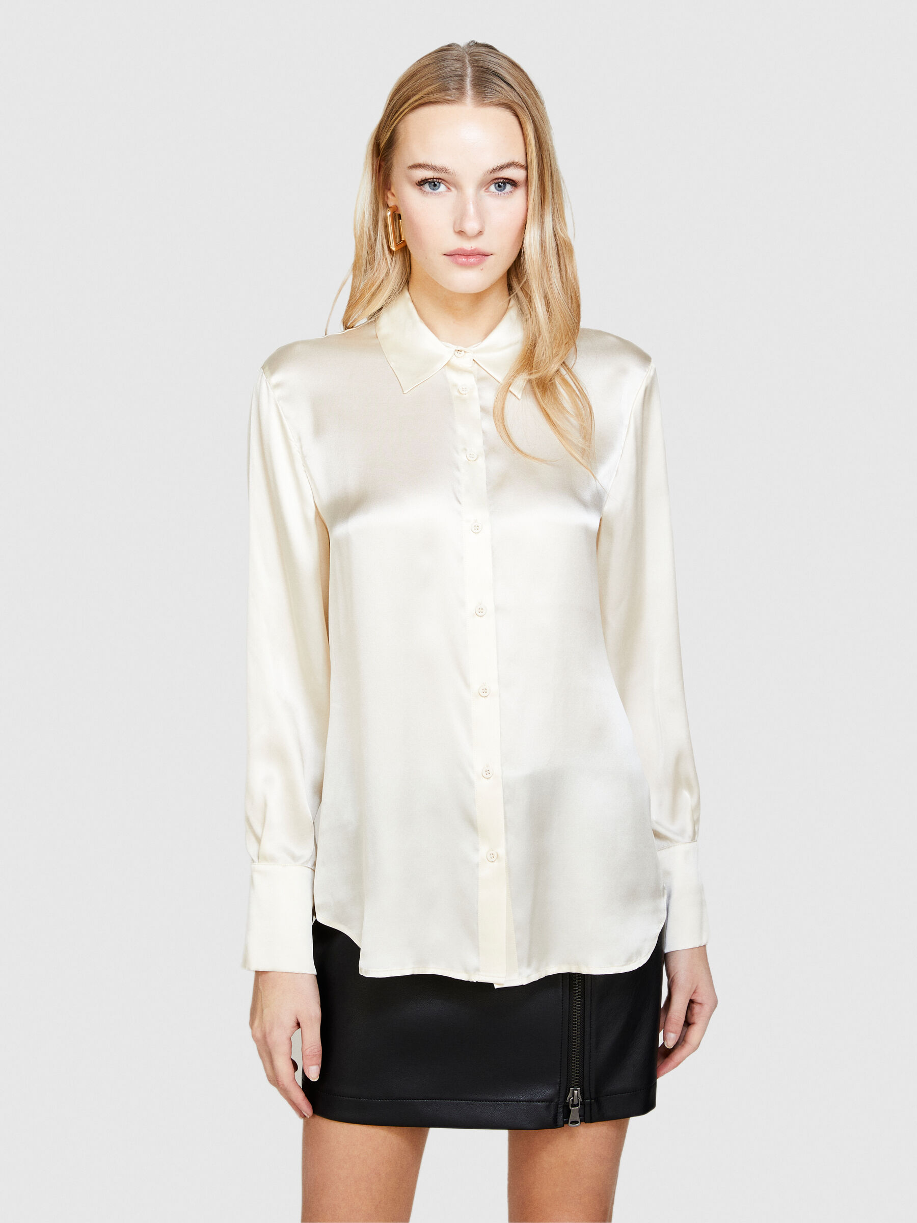 Seidenhemd damen weiß clearance