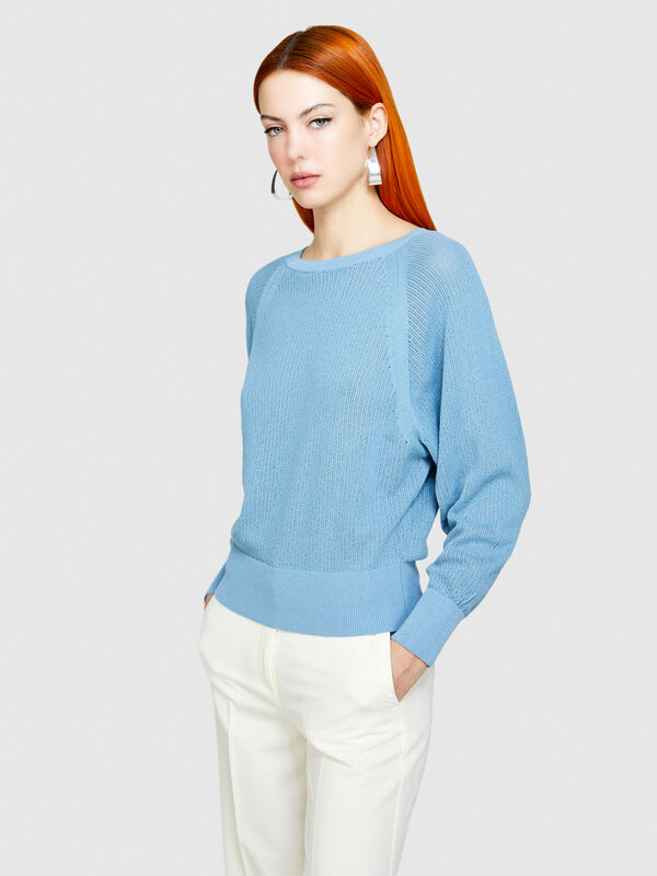 Pullover mit Fledermausärmeln - rundhalspullover für damen | Sisley