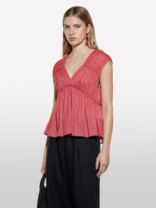 Top-Rouge mit Locken - top für damen | Sisley
