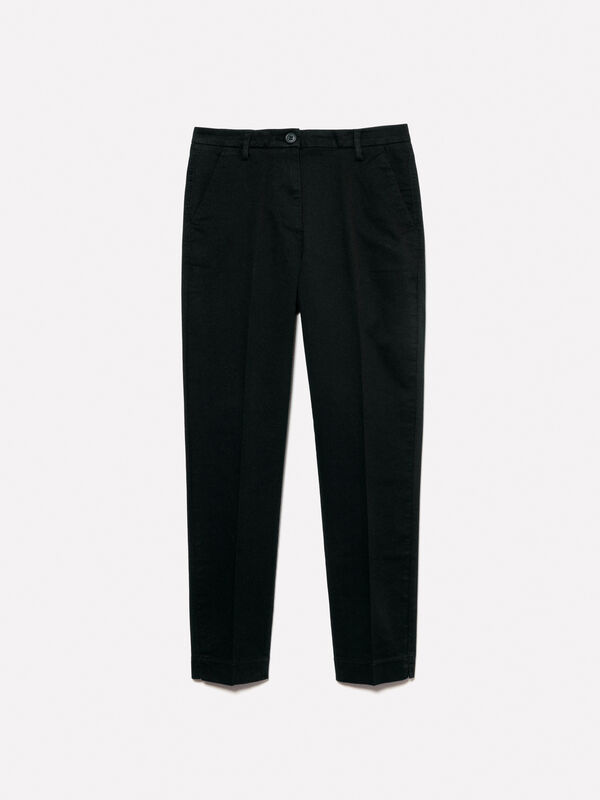 Schwarze Chinohose Schwarze Chinohose - chino hosen für damen | Sisley