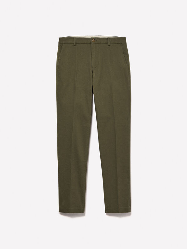 Dunkelgrüne Chinohose - chino hosen für herren | Sisley