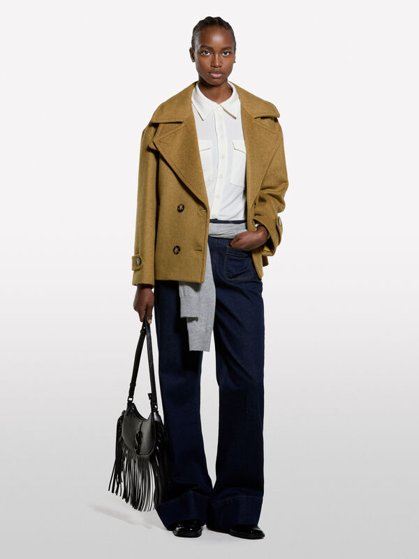 Cremeweißes Hemd mit Taschen - hemden für damen | Sisley