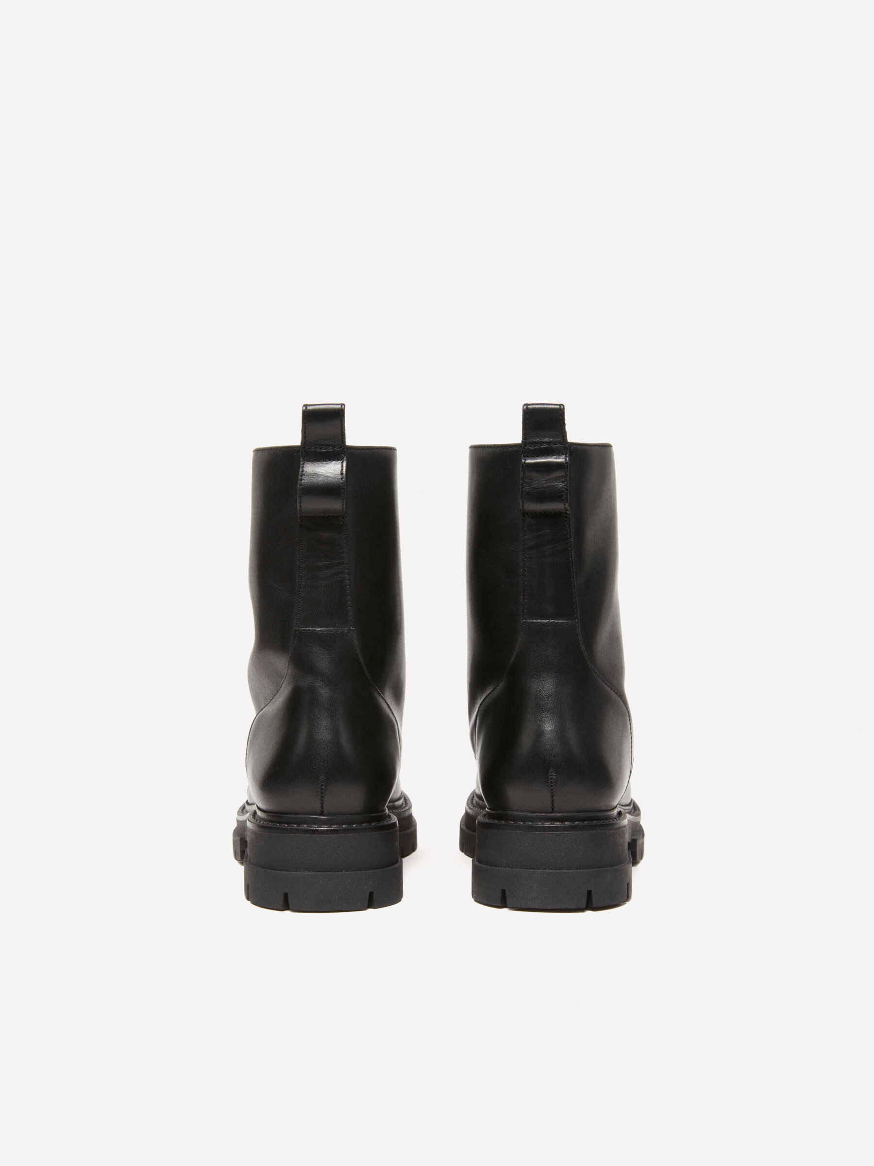 Schwarze Ankle-Boots aus 100% Leder