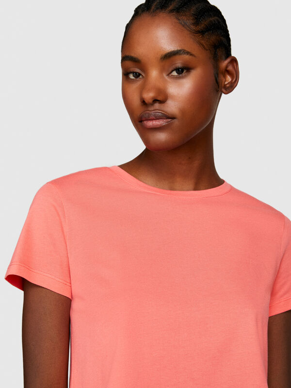 T-Shirt boxy fit aus Bio-Baumwolle - kurzärmeliges t-shirt für damen | Sisley