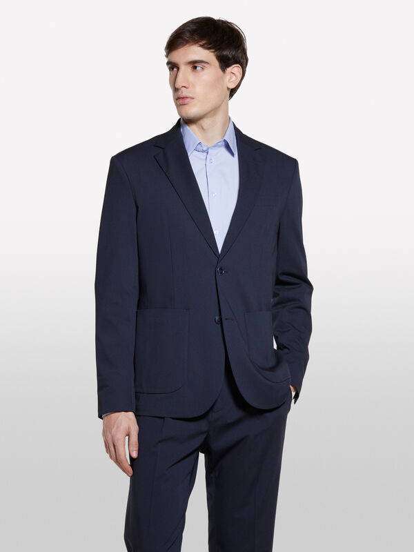 Einreihiger Blazer in Dunkelgrau - blazer für herren | Sisley