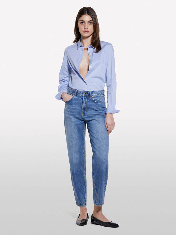 Blaue Jeans Style 68 mom fit  - mom fit und boyfriend jeans für damen | Sisley