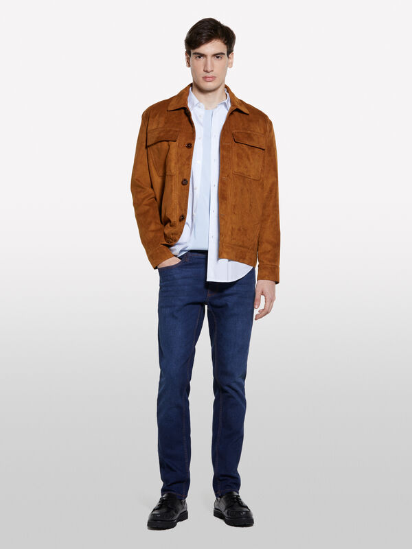 Bedrucktes Hemd slim fit in Weiß - slim fit hemden für herren | Sisley