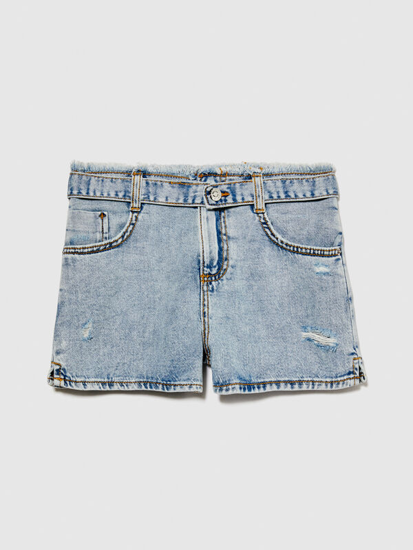 Jeansshorts mit Gürtel - shorts für mädchen | Sisley Young