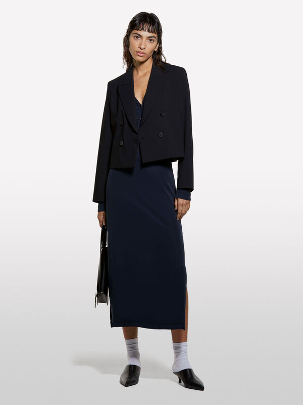 Schwarzer zweireihiger Spencer-Blazer - blazer für damen | Sisley