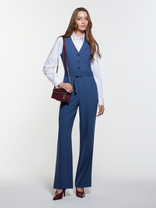 Blauer Anzug im Palast - overalls jumpsuits für damen | Sisley