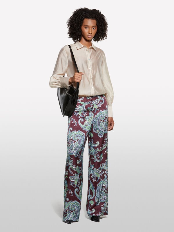 Relaxed Fit-Hose mit Paisleymuster - palazzo hosen für damen | Sisley