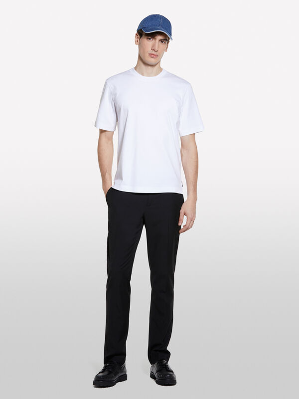 T-Shirt regular fit in Weiß - kurzärmeliges t-shirt für herren | Sisley