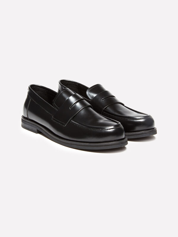 Schwarze Mokassins 100% Leder - schuhe für herren | Sisley