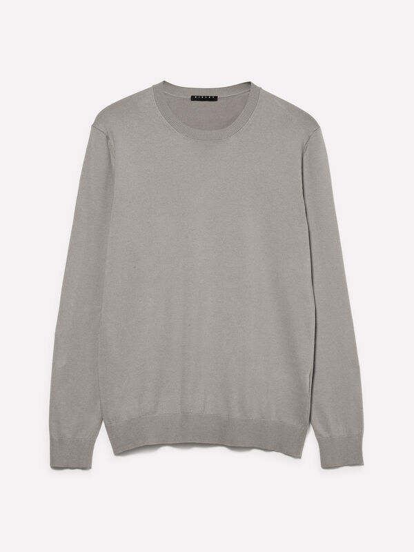 Grauer Pullover mit Rundhalsausschnitt - rundhalspullover für herren | Sisley