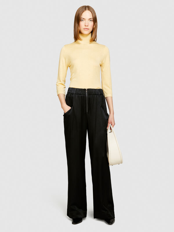 Rollkragenpullover aus gemischter Seide - pullover hoher kragen für damen | Sisley