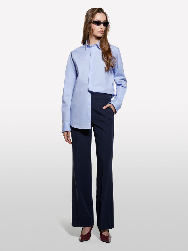 Dunkelblaue Palazzohose - palazzo hosen für damen | Sisley