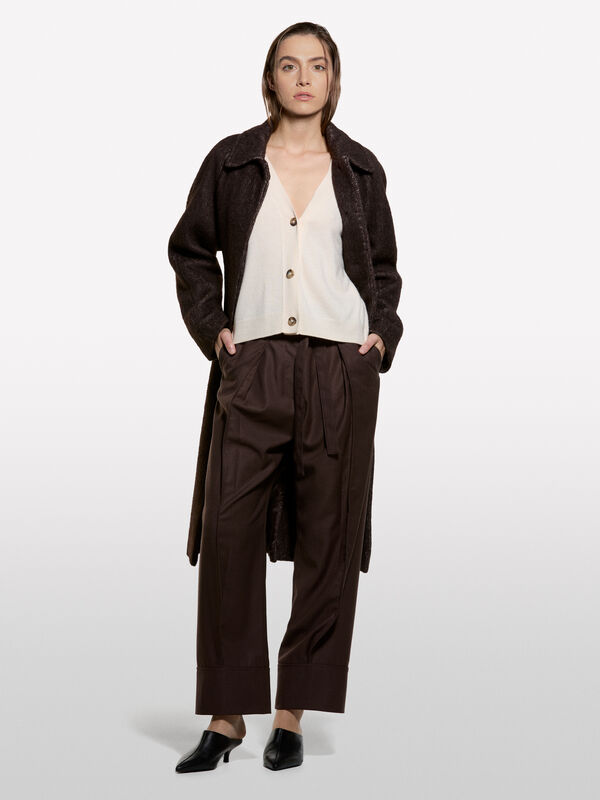 Beige Oversize-Strickjacke - cardigans für damen | Sisley