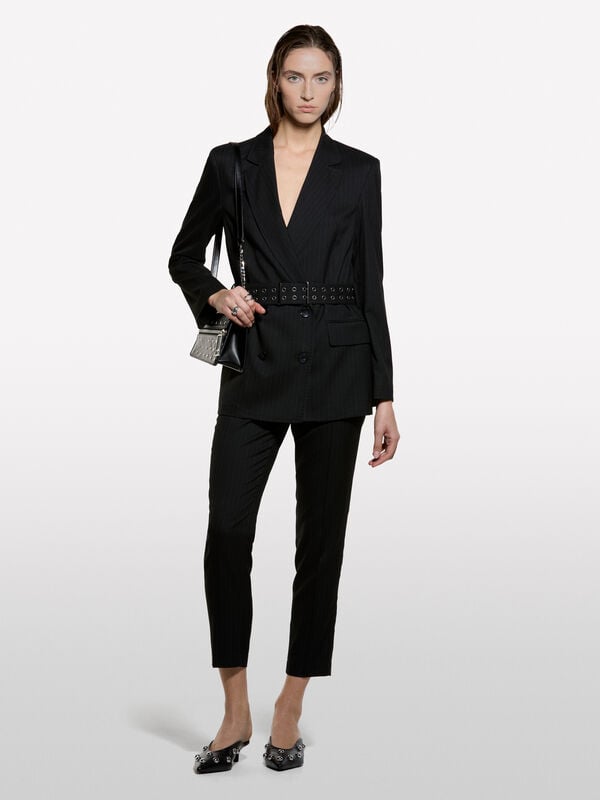 Nadelstreifenhose - regular hosen für damen | Sisley