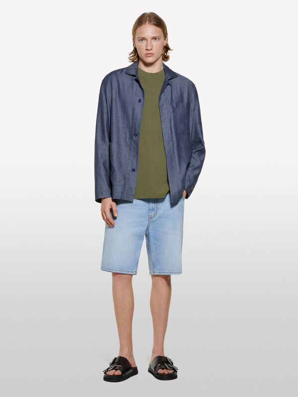 Leichte Bermudashorts aus Denim - jeansshorts für herren | Sisley