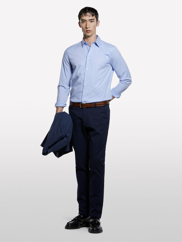 Hellblaues Slim Fit-Hemd - slim fit hemden für herren | Sisley