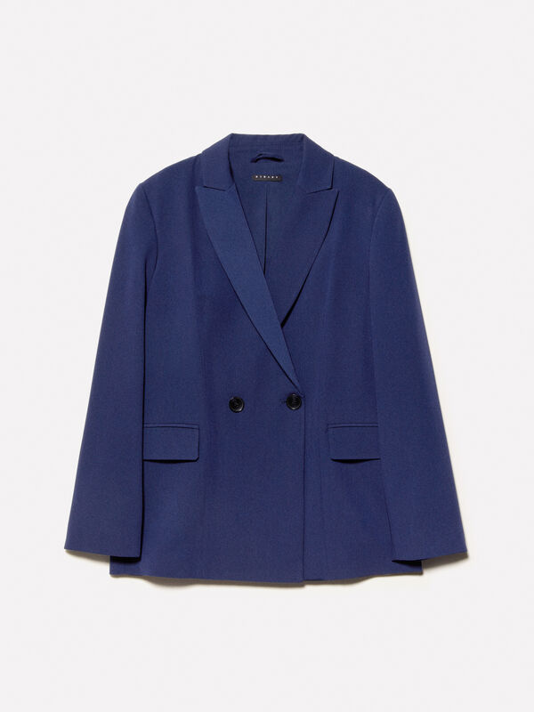 Zweireihiger Blazer in Dunkelblau Zweireihiger Blazer in Dunkelblau - blazer für damen | Sisley