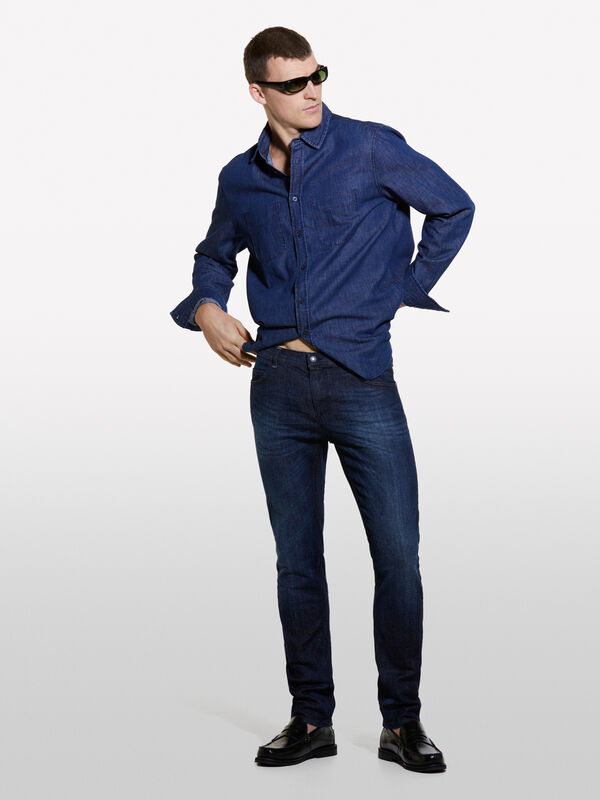 Jeanshemd regular fit - regular hemden für herren | Sisley