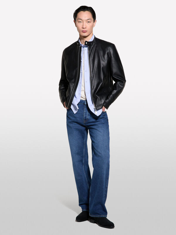 Biker in Schwarz slim fit - jacketts und jacken für herren | Sisley
