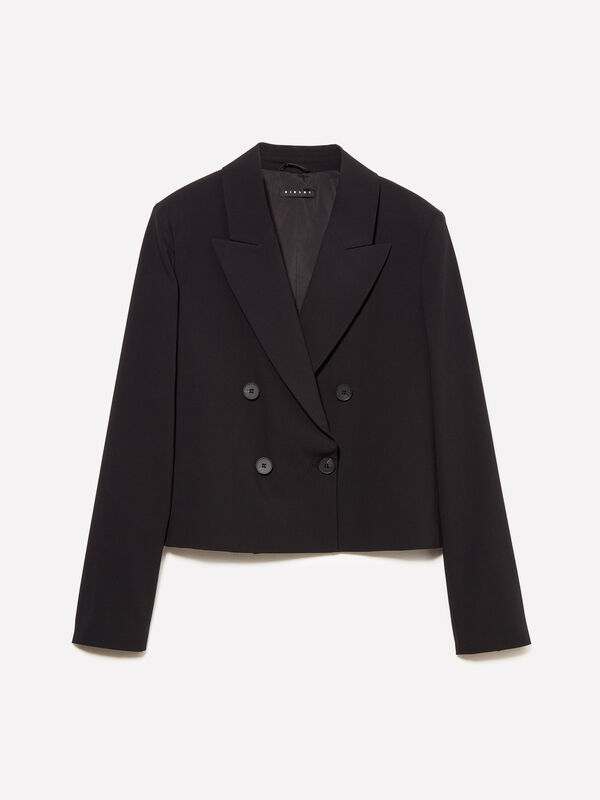 Schwarzer zweireihiger Spencer-Blazer - blazer für damen | Sisley