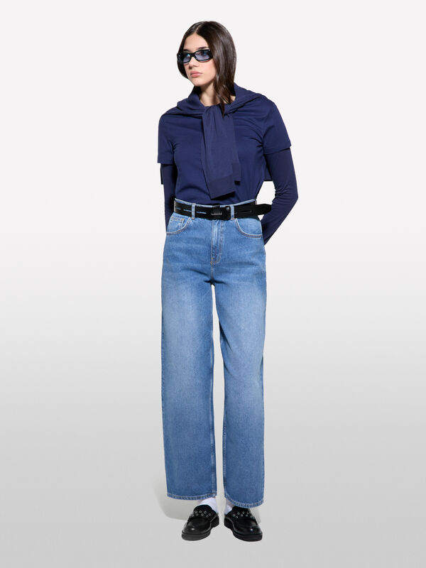 Helle Jeans baggy fit - weite jeans für damen | Sisley