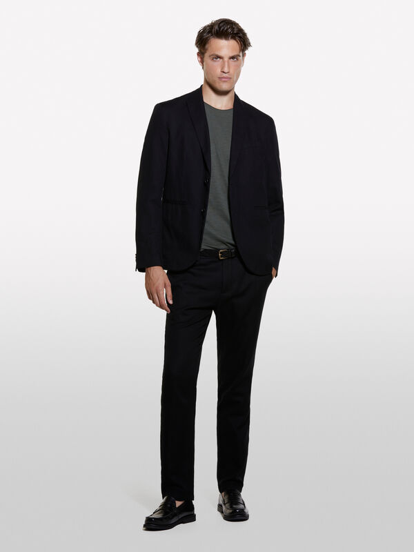 Maßgeschneiderter Blazer in Schwarz slim comfort fit - blazer für herren | Sisley