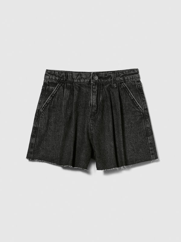 Glockige Jeans-Shorts - shorts für mädchen | Sisley Young