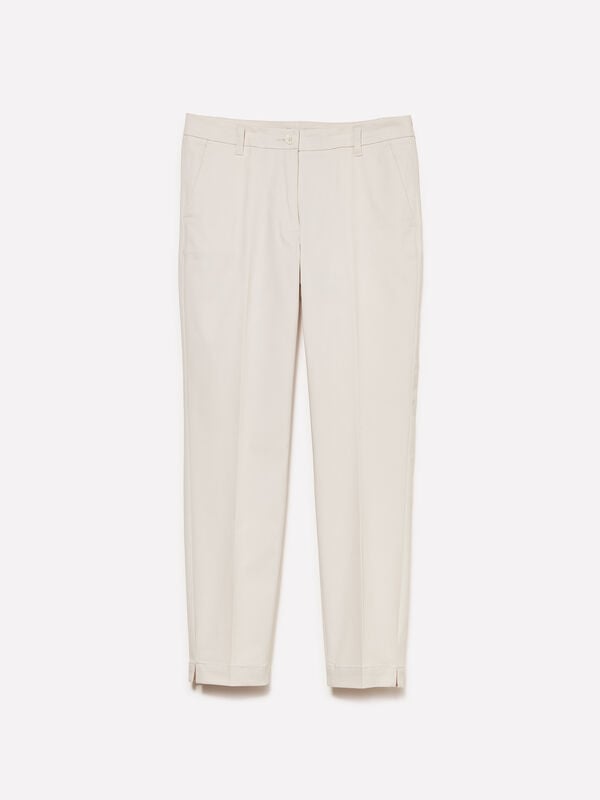 Hellbeige Slim-Fit-Chinos Hellbeige Slim-Fit-Chinos - slim fit hosen für damen | Sisley