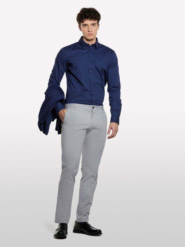Blaues Slim Fit-Hemd Blaues Slim Fit-Hemd - slim fit hemden für herren | Sisley